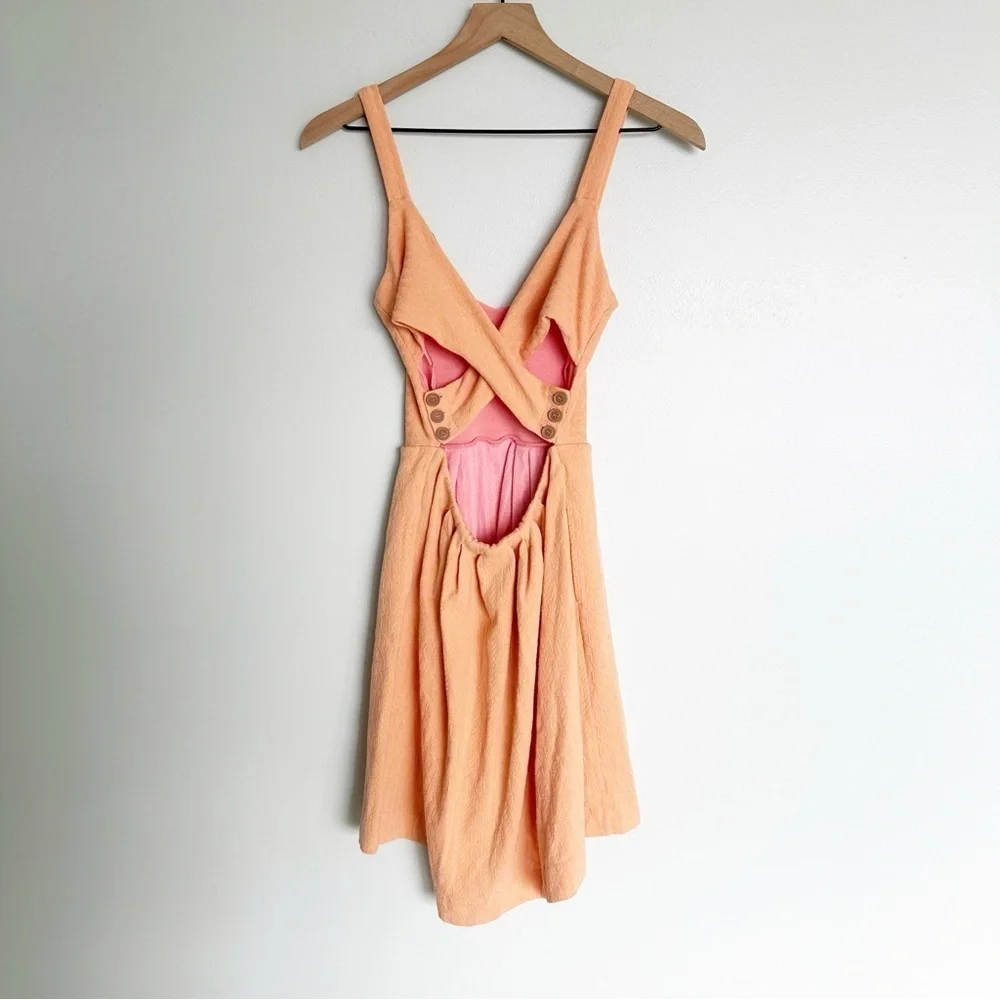 Anthropologie Postmark Peek A Boo Dress Open Back Criss Cross Cut Out Dress - Picture 3 of 5
